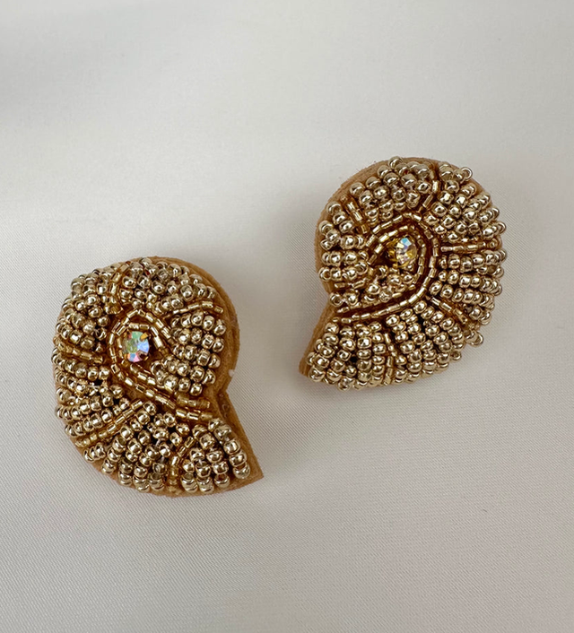 Embellished Shell Earrings