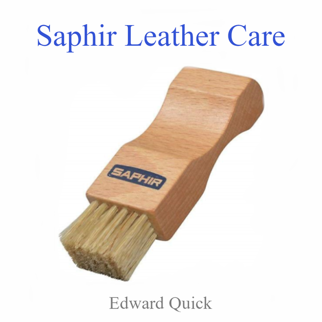 SAPHIR BEAUTE DU CUIR - POMMADIER BRUSH - BLACK or NATURAL - 9cm