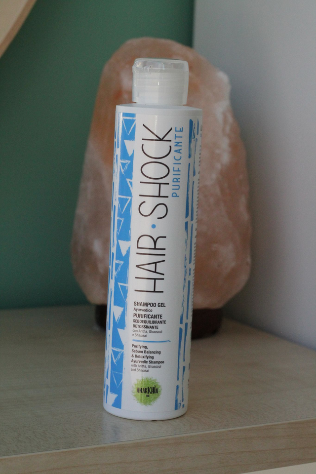 HAIR SHOCK ACQUA – Shampoo Ayurvedico PURIFICANTE di Anarkhìa Bio (200 ml)