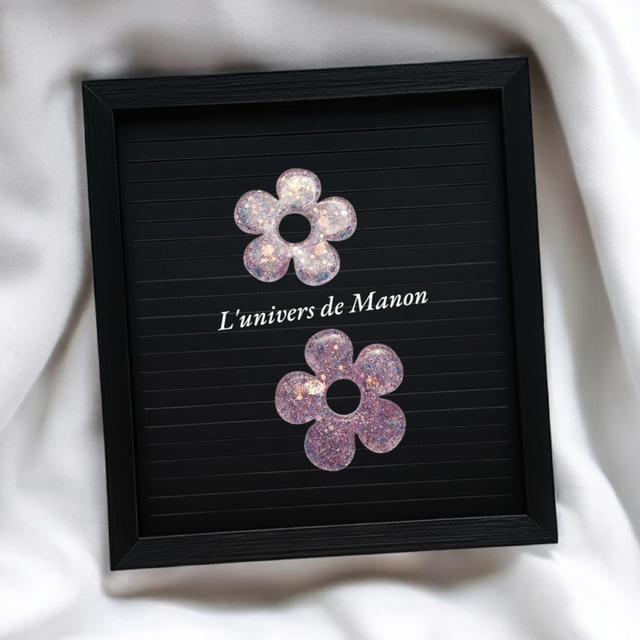 2 Pampilles fleur  (créoles interchangeables)   