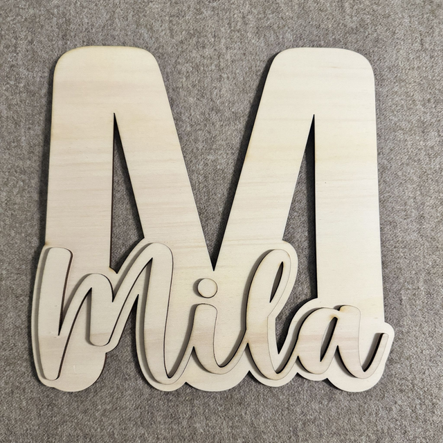MILA • 3D Holz-Schild