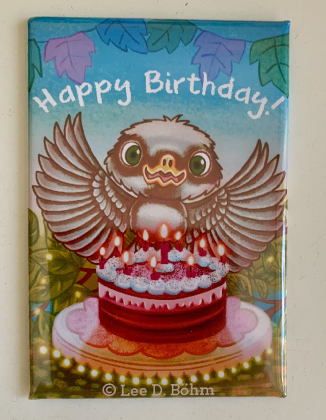 Magnet "Happy Birthday, kleiner Spatz" / Magnet "Happy Birthday, Little Sparrow"