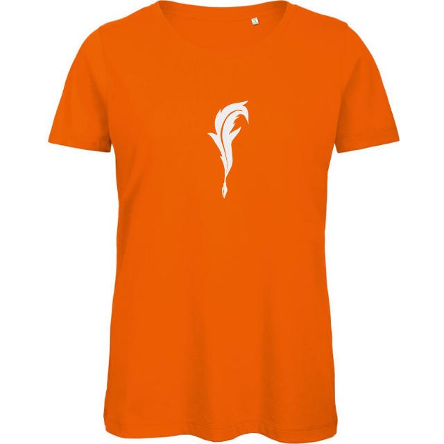 Damen T-Shirt kurzarm mit Feder groß