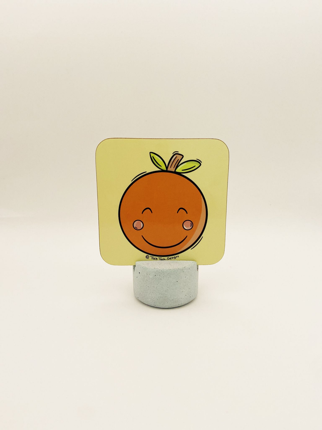 Smiley orange coaster