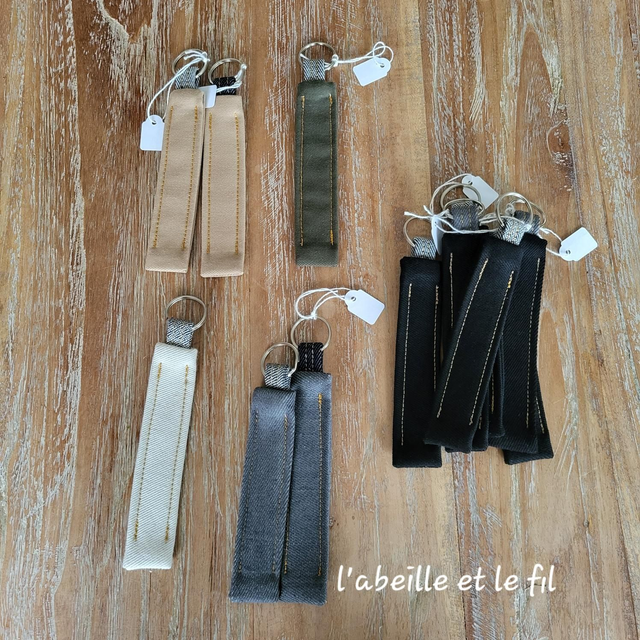 Porte-clés 100% denim Dao - couleurs