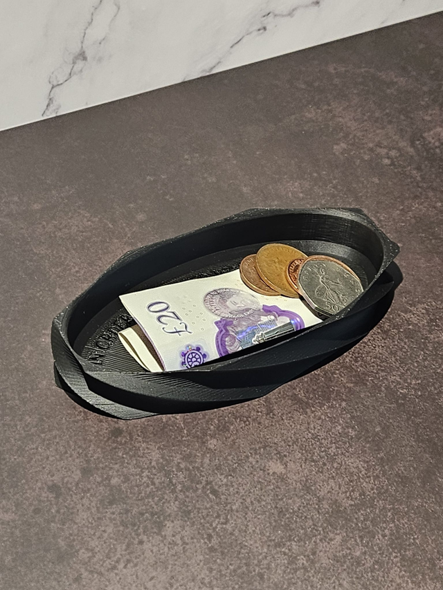 Stylish Art Deco Change Tray with Belief-Boosting Quote – Thoughtful Gift for Friends and Family