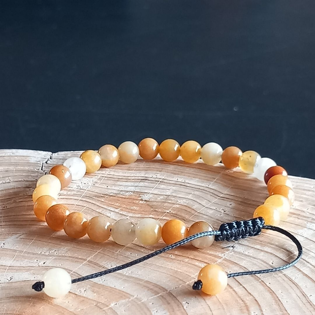 Bracelet ajustable en Aventurine jaune