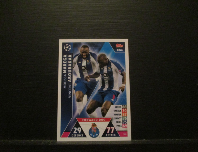Moussa Marega / Vincent Aboubakar - UEFA Champions League Match Attax 2018/19 Original Trading Card #360