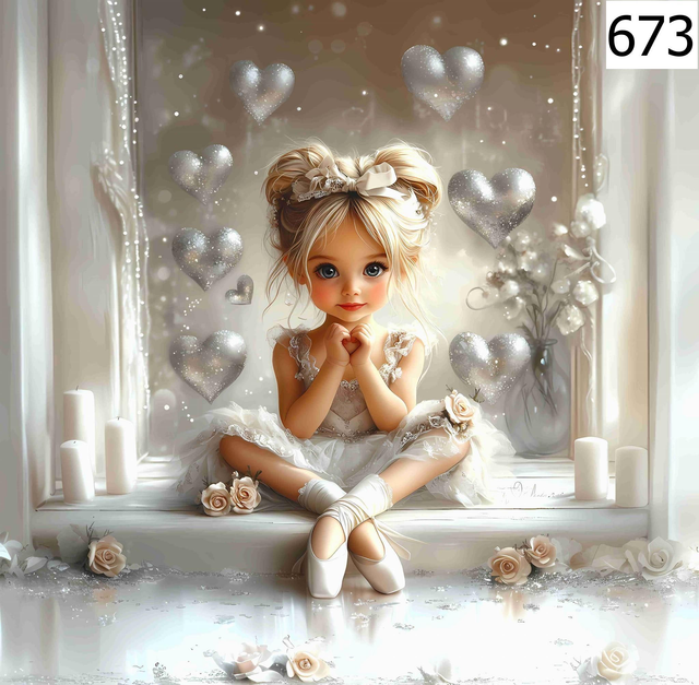 Panneau petite fille en Polyester - 20x20cm  