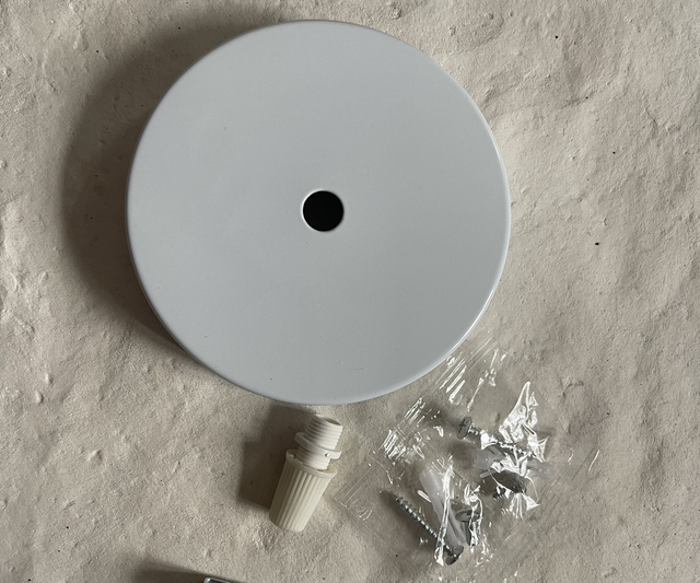 Abat jour suspension papier mâché London marron marbré beige