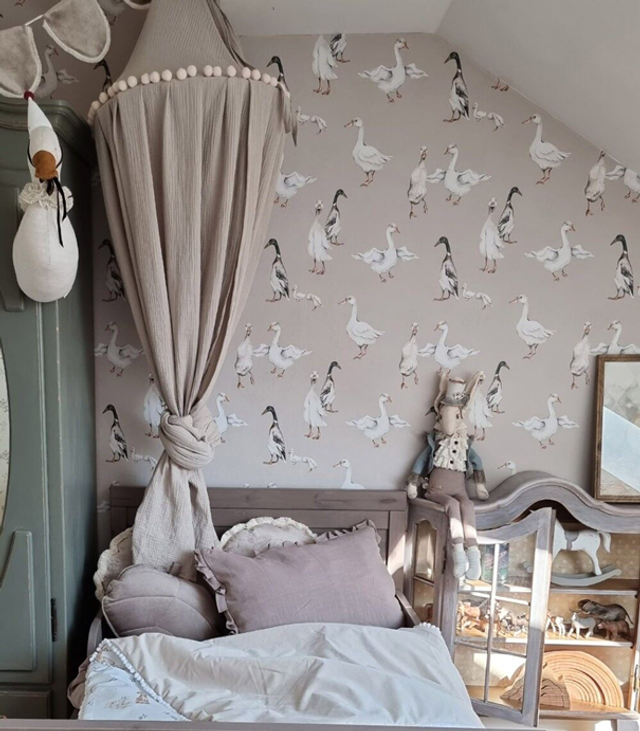 Ciel de lit enfant - Sépia pompons - MUZPONY