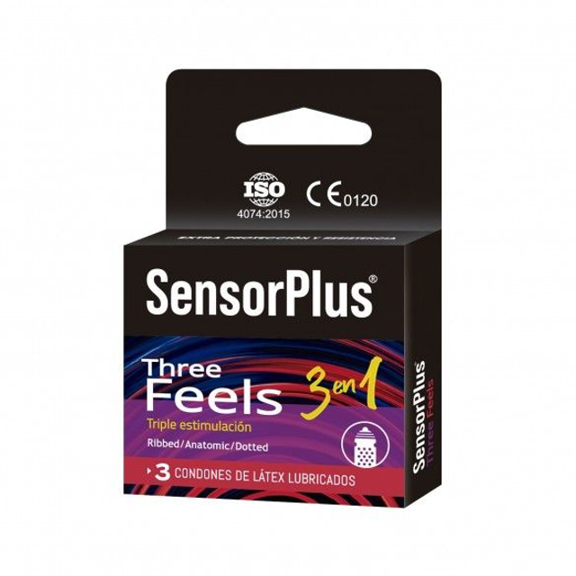 Preservativos Sensor Plus 3en1 3 Un