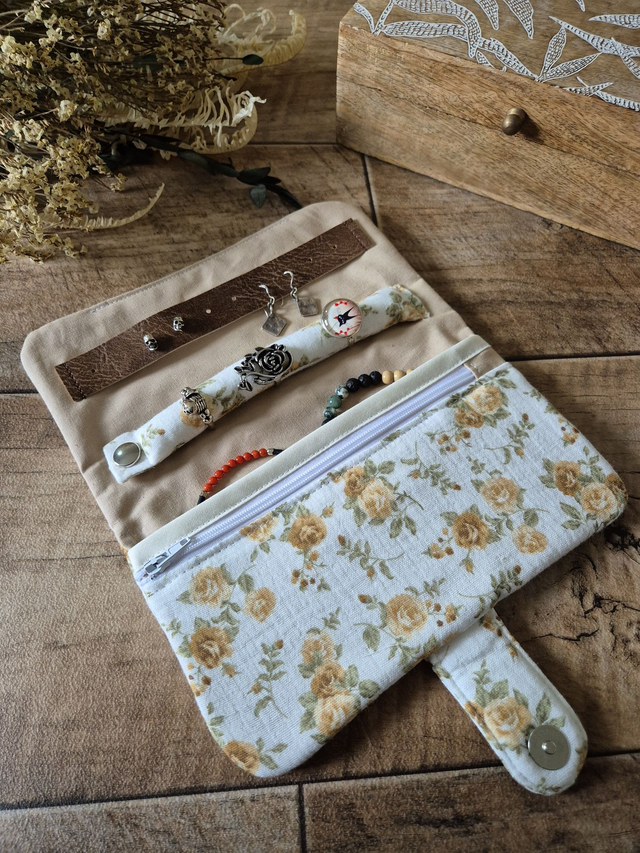 Trousse à bijoux en gaze de coton