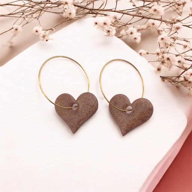 Boucles d’oreilles cœur 