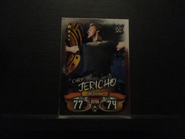 Chris Jericho - Raw 25 Years Slam Attax Live Original Trading Card #52