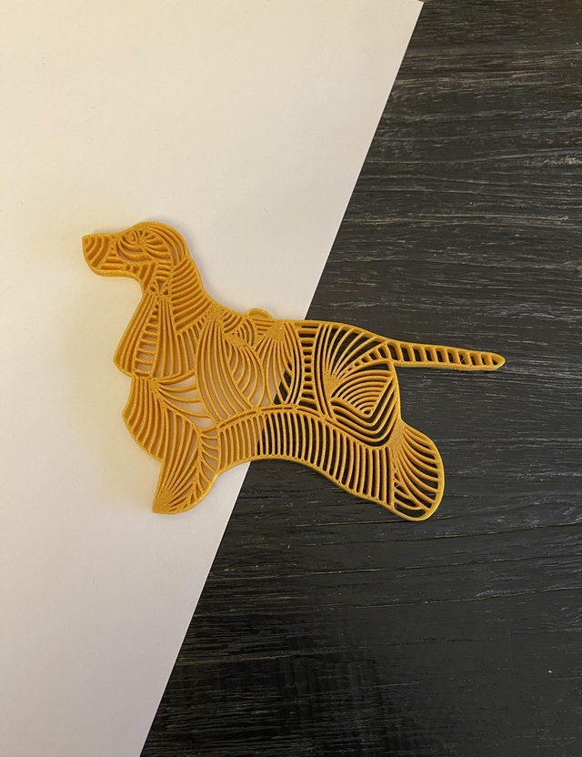 3D - English Cocker Gold Sparkle