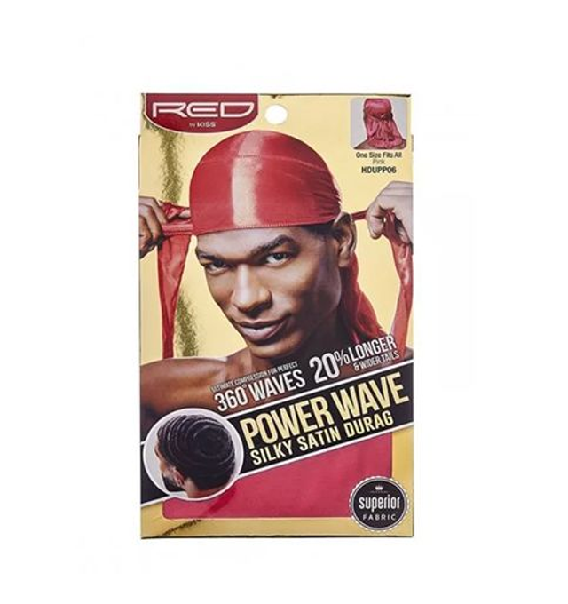 RED BY KISS: POWER WAVE SILKY SATIN DURAG - PINK 