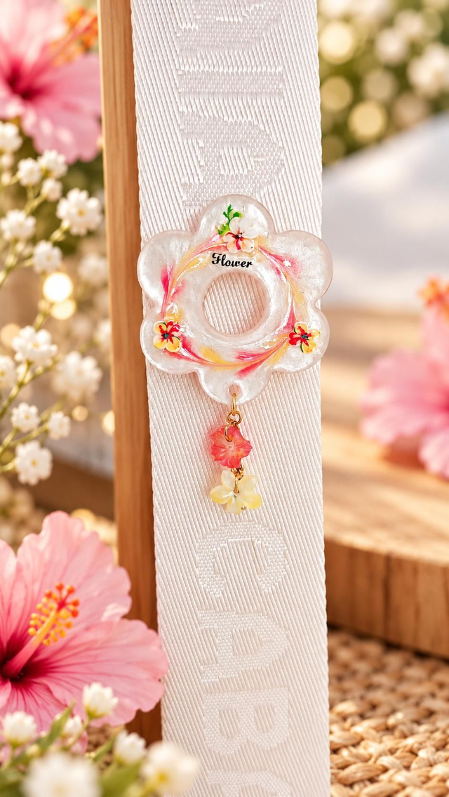 Pin's fleuri pour lunettes 