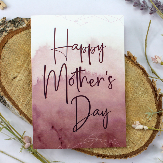 Modern Classic Burgundy Mother’s Day Card