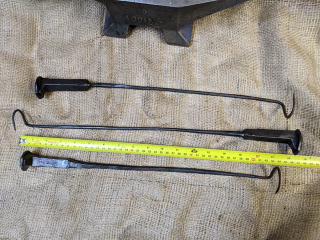 Hand forged Railroad spike BBQ steak flipper