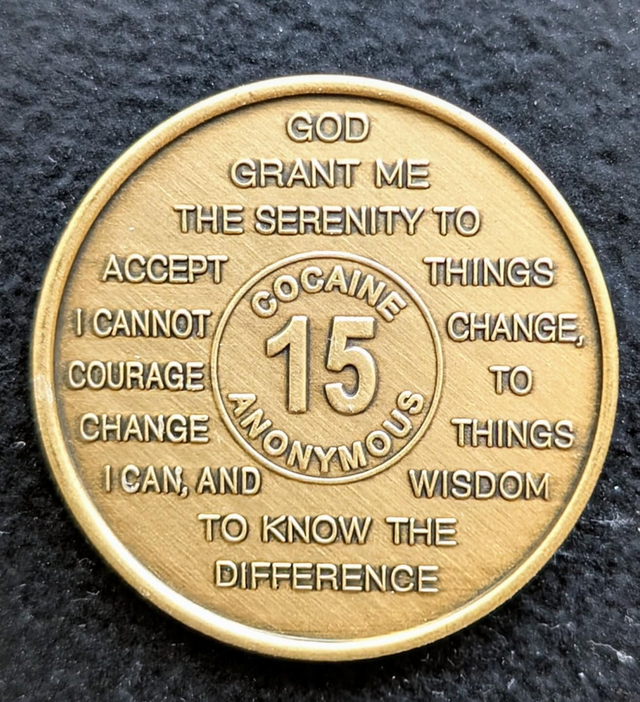 15 jaar metal coin 