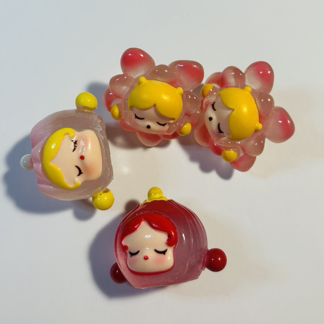 Skull Panda Flower figure head 3 designs