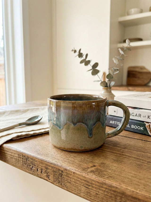 Hand-glazed Mug - Turquoise Waters