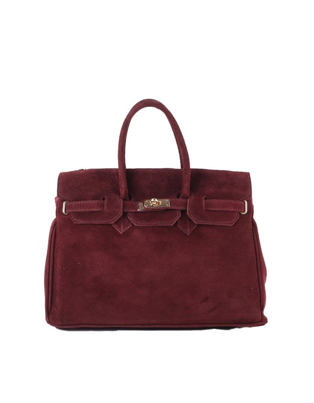 Suede tas Esmee bordeaux