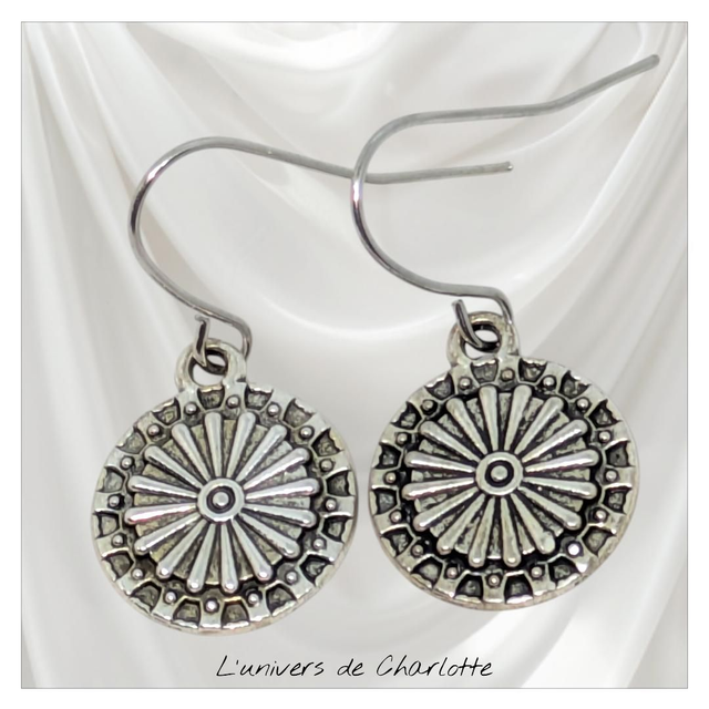 Boucles d&#039;oreilles &quot;Soleil&quot; BO-110