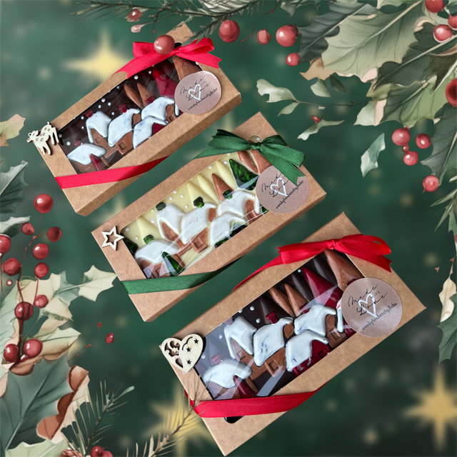 Hand-Painted Christmas Milk Chocolate Bar ππ«