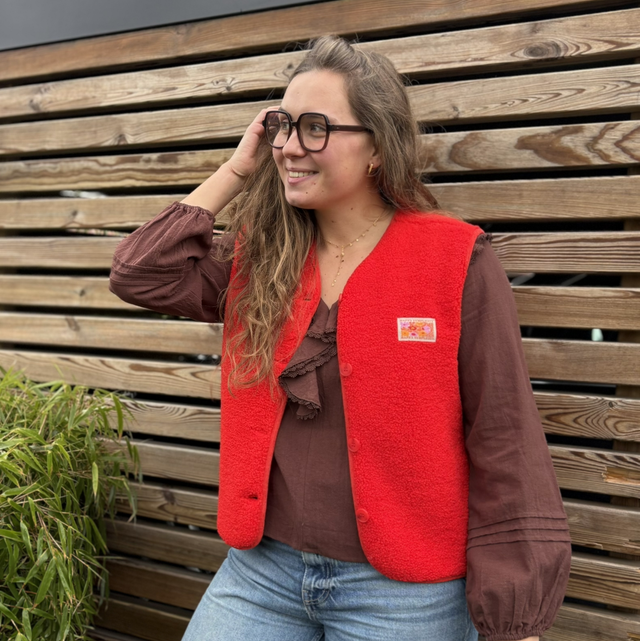 Gilet Alma rouge 