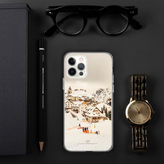 Cover per iPhone in silicone Monte Lussari landscape winter 