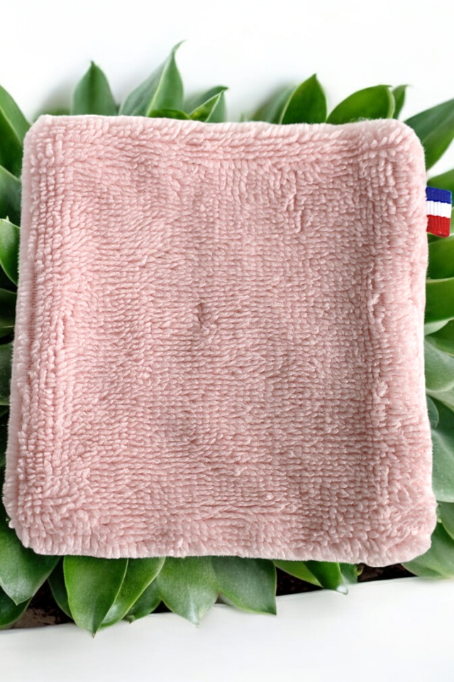 10 Lingettes démaquillantes Lavables - Double bambou - Rose