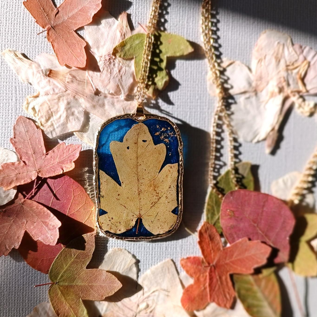 Collier érable rectangle