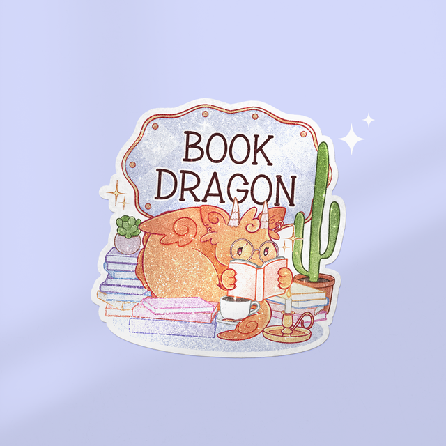 Sticker à paillettes BOOKDRAGON