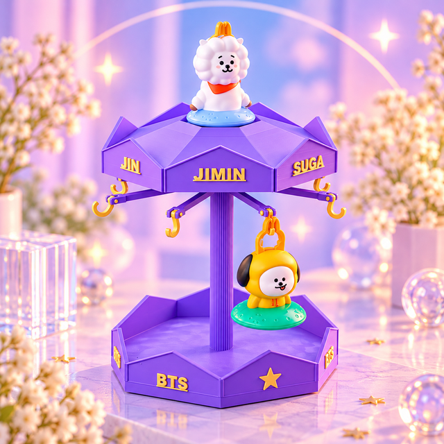 Carrusel Giratorio BT21 BTS – Expositor Fantasía