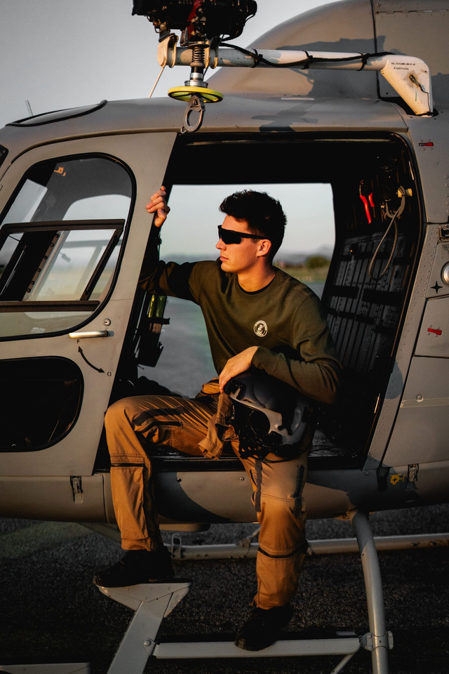 Pull "Alpilles" vert col rond