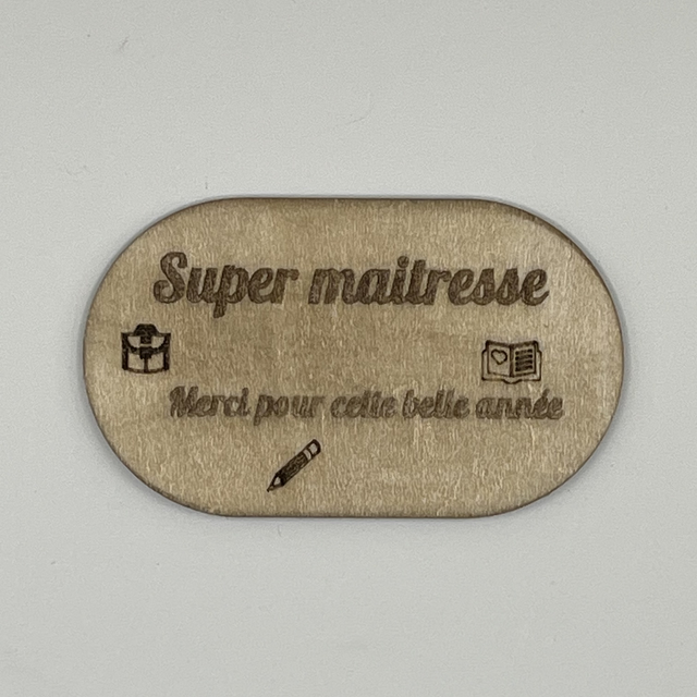 Magnet oval merci maitresse ,atsem , nounou