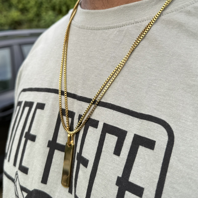 Homme| Double Chaîne Médaillon 