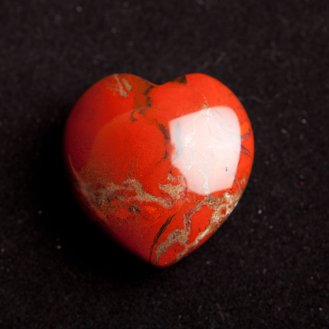Cœur jaspe rouge