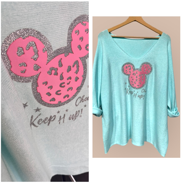 PU5 Pullover „MickeyGlitzer“ AA ca.70 L ca.72