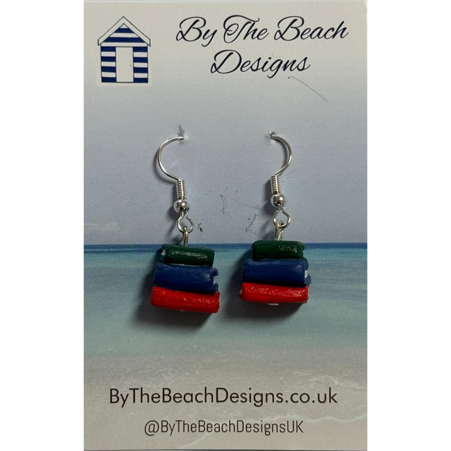Stack of Books Earrings