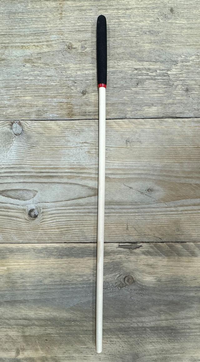 Cane van hout met rubber handgreep