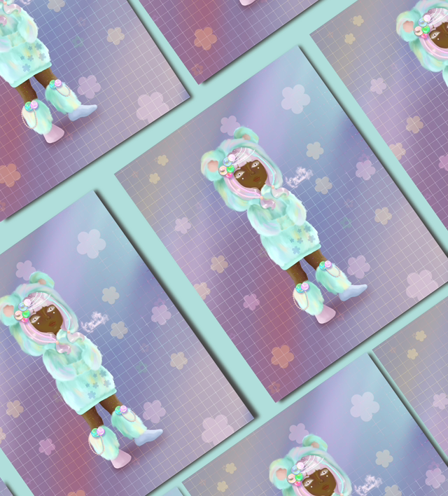 Illustration « Rainbow Fluffy Friends » Kimi 