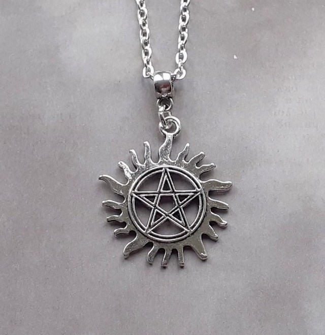 Flaming Pentagram Necklace 