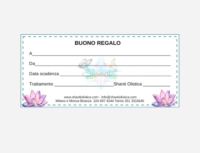 Buono regalo trattamento