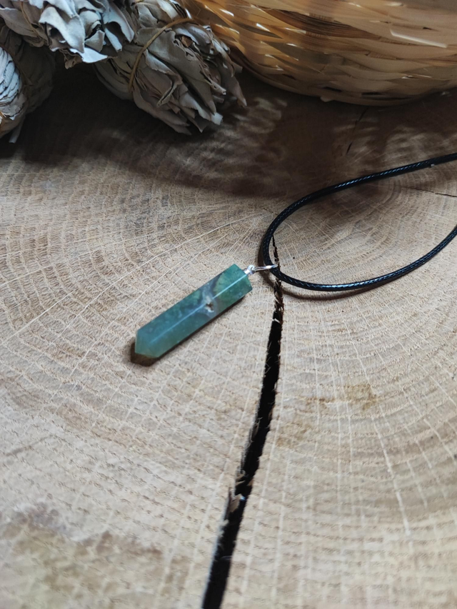 Pendentif Agate Mousse 1