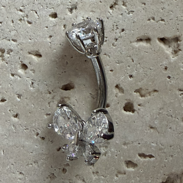 Navelpiercing zilver 