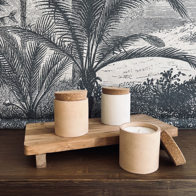 Bougie Parfumée Rechargeable - Figue 245g - contenant terracotta