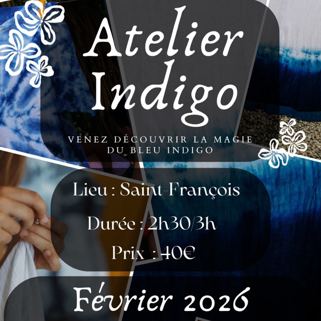 Atelier indigo samedi 28 février 14h/17h